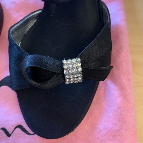 Nina Black Satin Dress/Formal Shoes - Picture 3 of 6